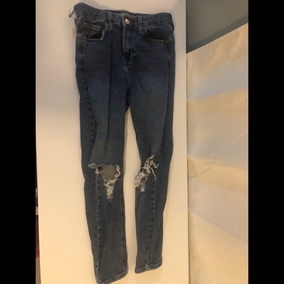 TOPSHOP blue ripped JAMIE jeans - Picture 2 of 6